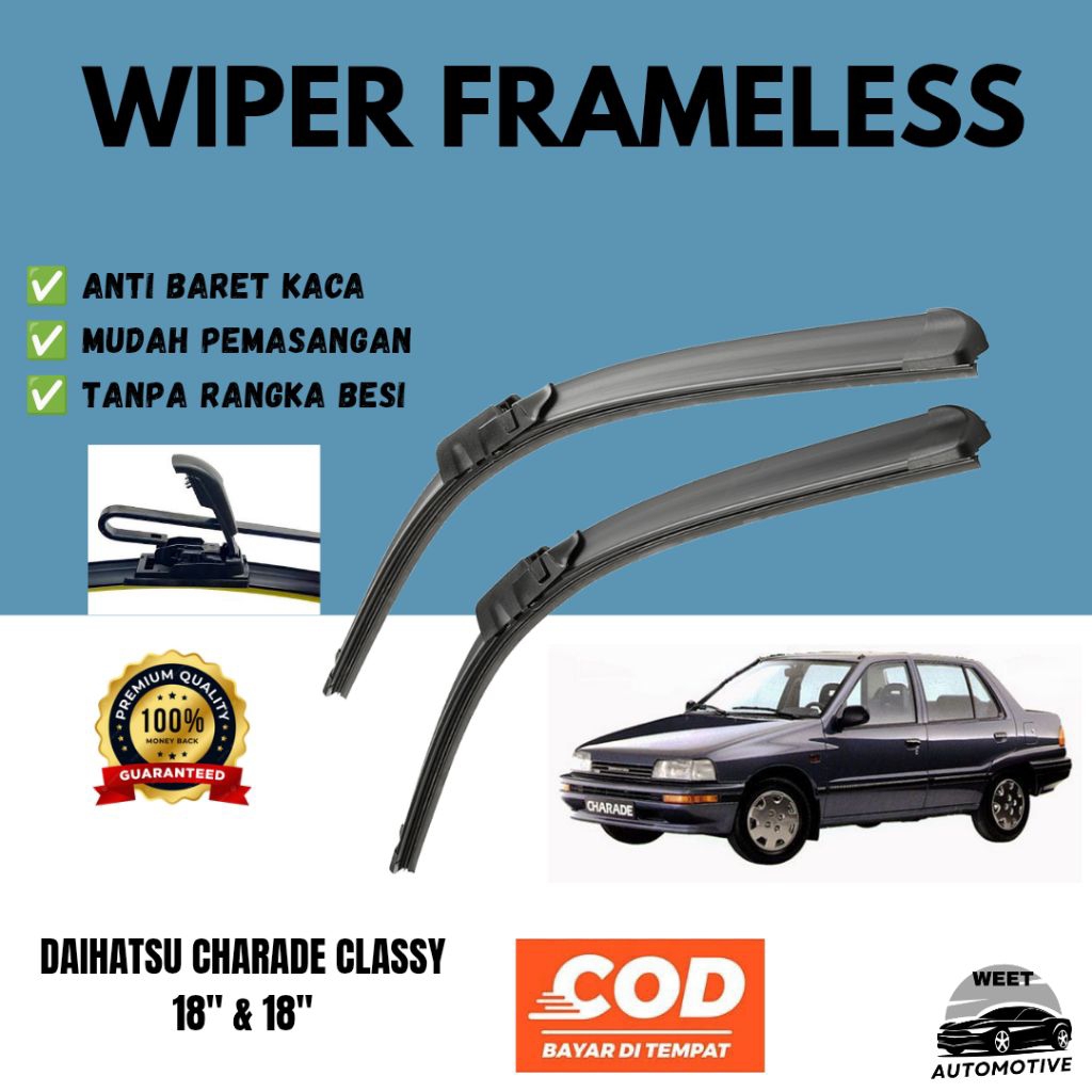 Wiper Frameless Kaca Depan Mobil Daihatsu Charade Classy