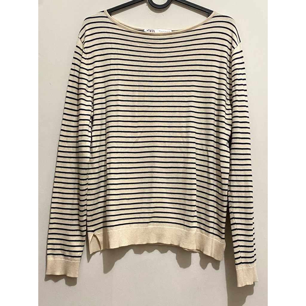 zara striped knit sweater t shirt