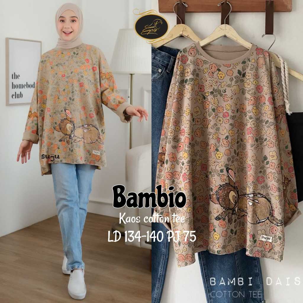KAOS WANITA LENGAN PANJANG OVERSIZE KEKINIAN PAKAIAN WANITA BAJU ATASAN KAOS JUMBO LD 140 ATASAN BIG