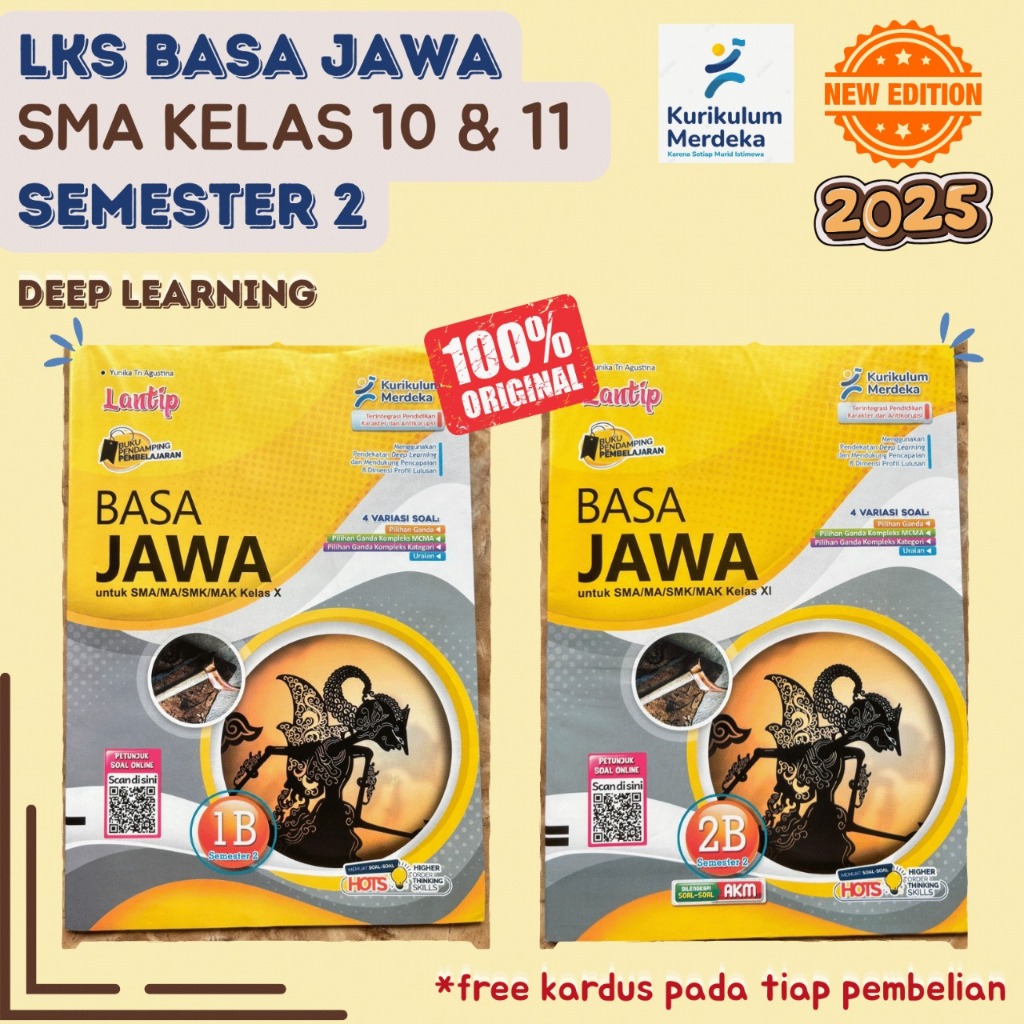 LKS LANTIP BAHASA JAWA KELAS 10 DAN 11 UNTUK SMA/MA SEMESTER 2 KURIKULUM  MERDEKA-LANTIP