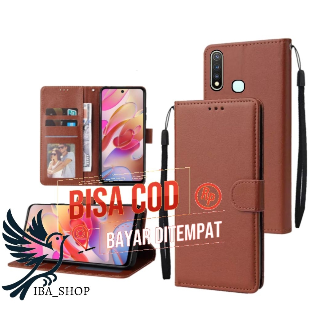 CASE HP VIVO Y19 - CASING DOMPET-FLIP LEATHER-SARUNG HP