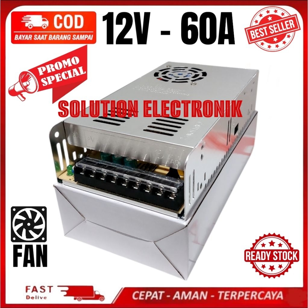 Power Supply 12v 60A Power Suply 60 Ampere 12 Volt 720w PSU 60a 12V
