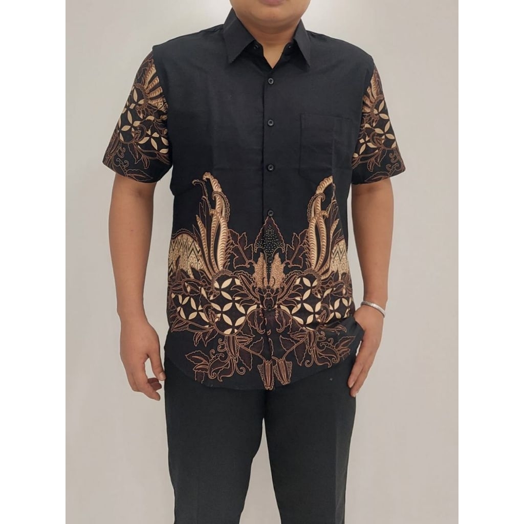 FIRENZE size M- XL KEMEJA PENDEK BATIK PRIA / KEMEJA BATIK PREMIUM / KEMEJA PENDEK BATIK COWOK / KEM