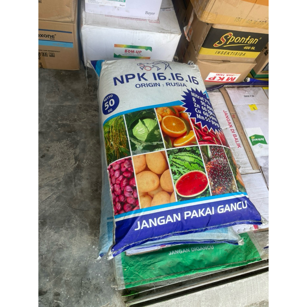 Pupuk NPK 161616 ORIGIN RUSIA KEMASAN PABRIK 20KG 50KG