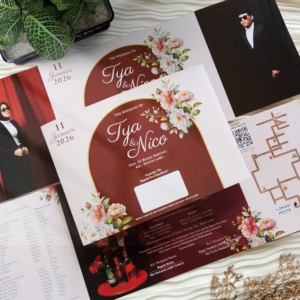 Undangan Pernikahan Softcover Foto Lipat 3