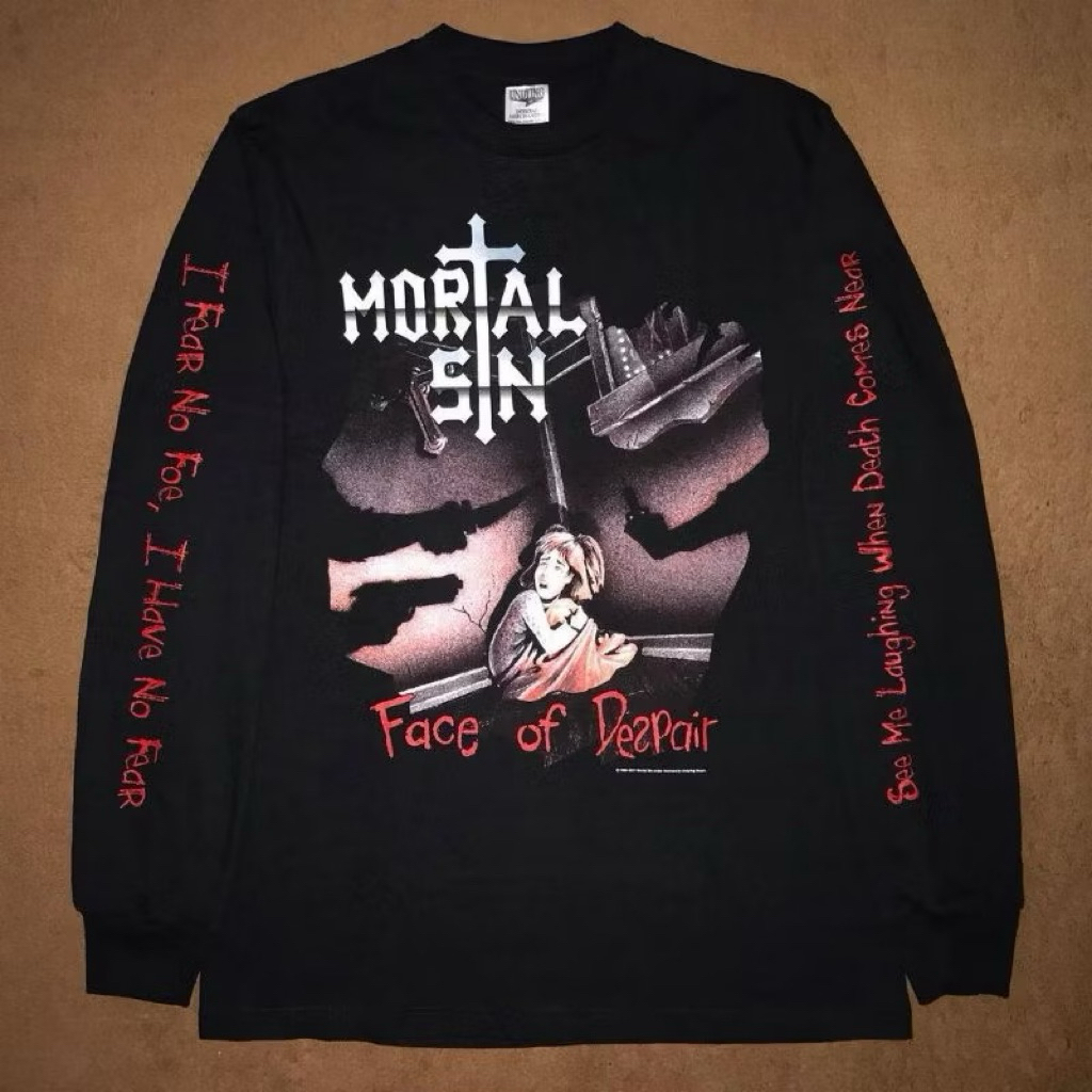 MORTAL SIN face despair - LONG SLEEVE ORIGINAL released By undying music