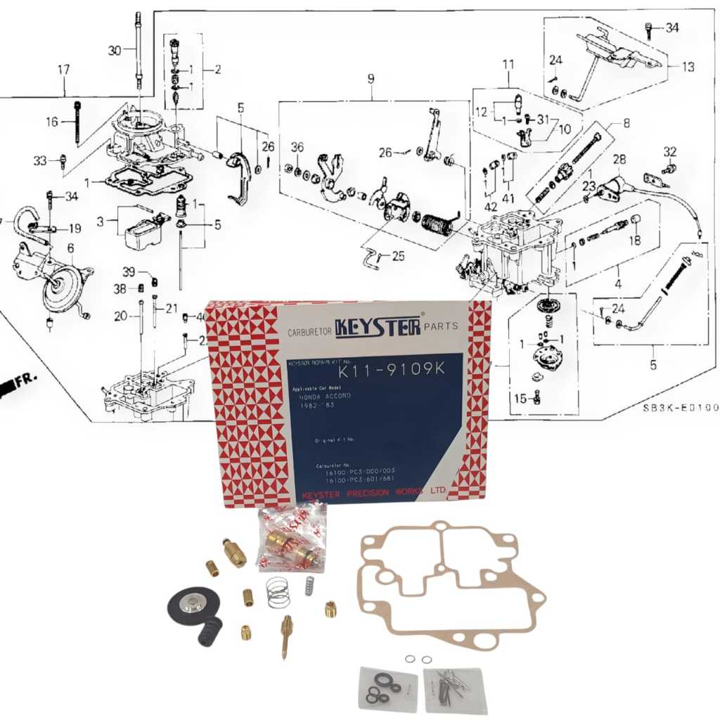 Repair Kit Isi Carbu Mobil Honda Civic Wonder 1984 1985 1986 1987 Accord Executive 1982 1983 1984 19