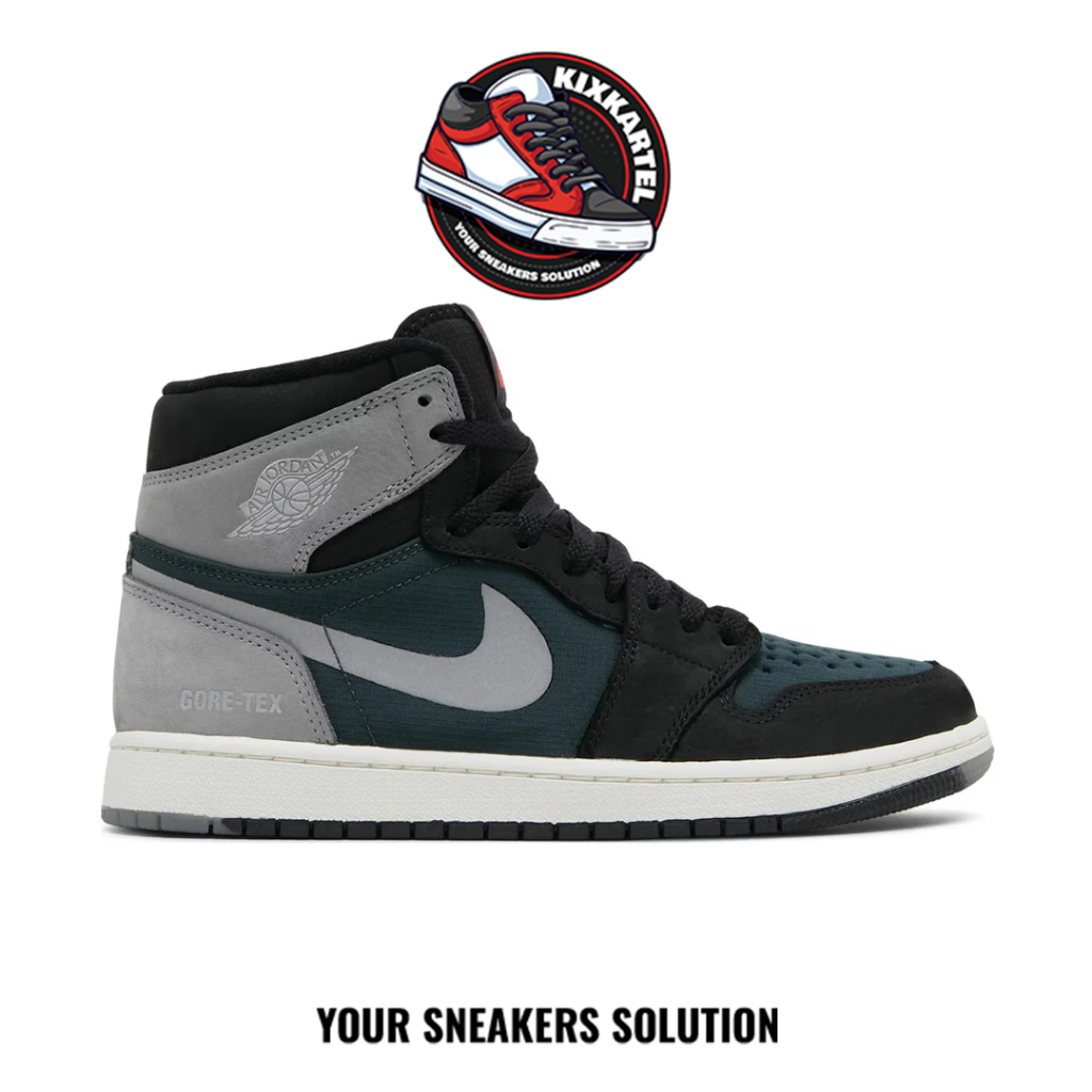 Sepatu Nike Air Jordan 1 High Element Gore-Tex Black Grey Sneakers Authentic