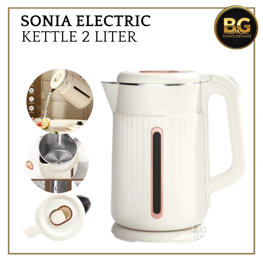BG - Teko Listrik Kettle Elektrik Sonia Pemanas Termos Air Panas 2 Liter