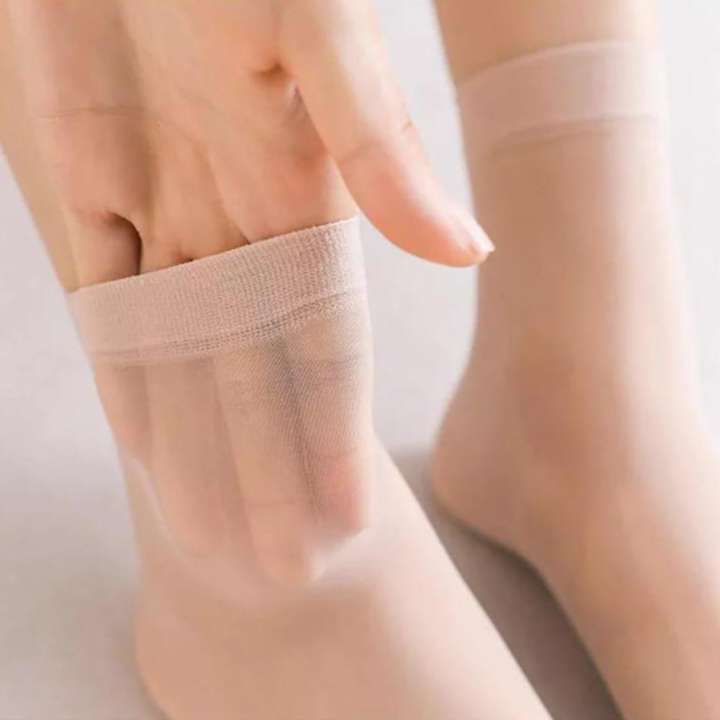 SKK-Stocking Pendek Wanita Kaos Kaki Stoking Tipis Transparan warna kulit Kaos Kaki dewasa