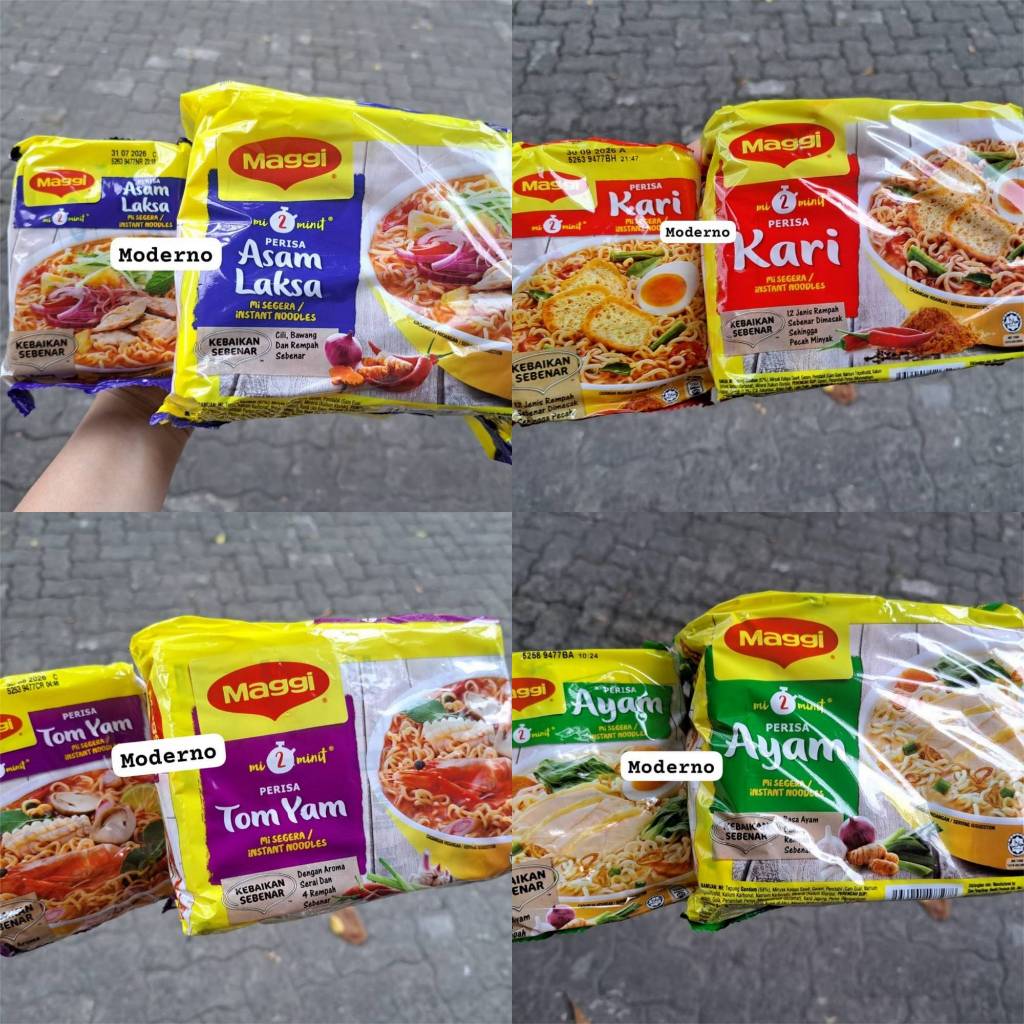 Mie instant Maggi isi 5 pack - Maggi noodles 5 pack - Maggi tomyum - Maggi Laksa - Maggi ayam - Magg