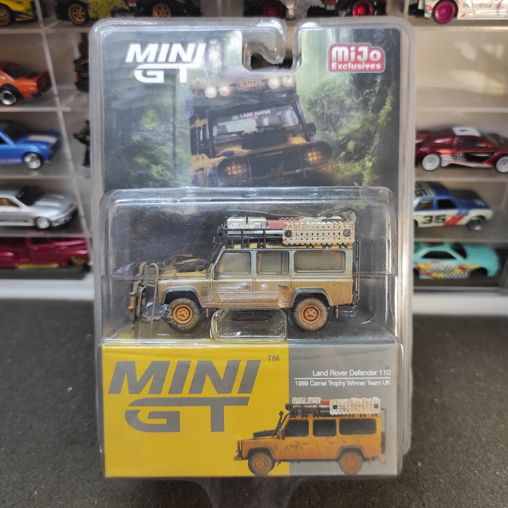 MINI GT 221 Land Rover Defender 110 Team Camel Dirty MIJO CHASE