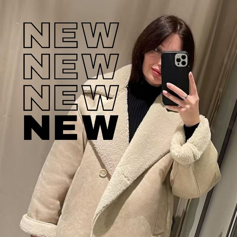 Jaket Bulu Domba - Sherpa Jacket Cewek Wanita winter