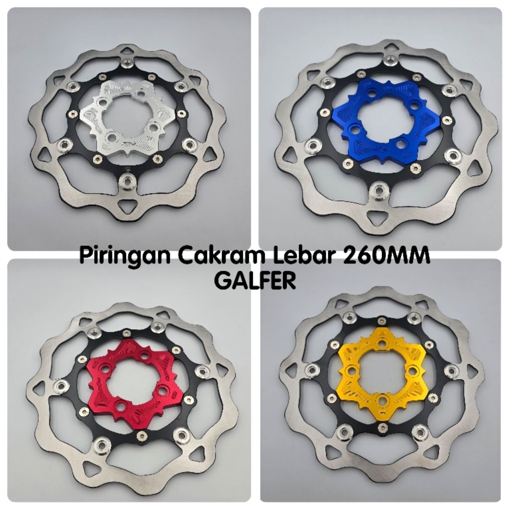 Piringan Cakram Disc Lebar GALFER 260MM Beat Vario Mio Xeon Fino Dan Lainnya - Variasi Disc Cakram 2