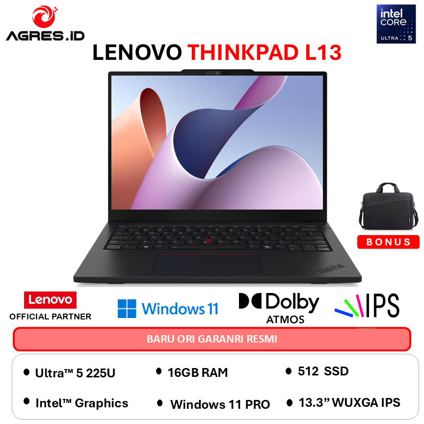 LENOVO THINKPAD L13 GEN6 ULTRA 5 225U - RAM 16GB 512GB W11PRO 13.3WUXGA IPS - 33ID
