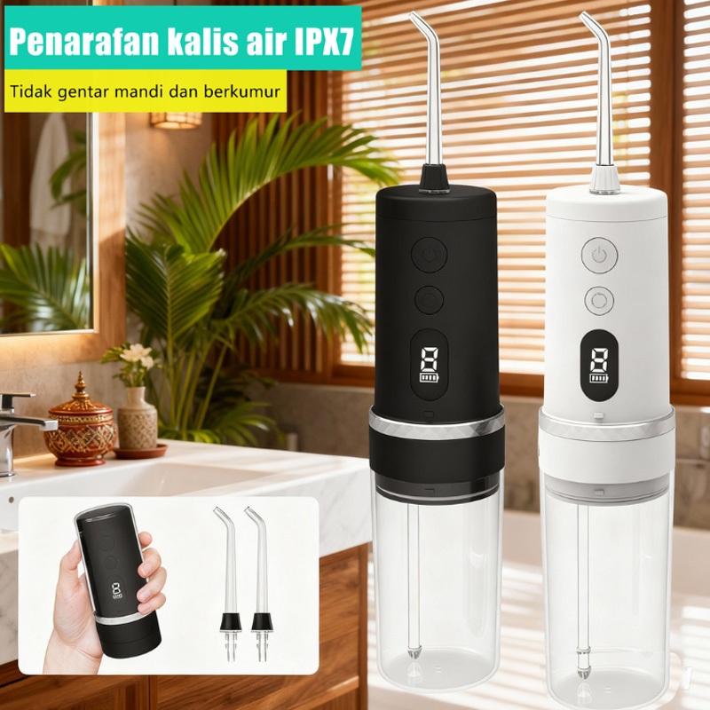 Benang gigi air elektrik portabel, benang gigi air mini, irigasi mulut