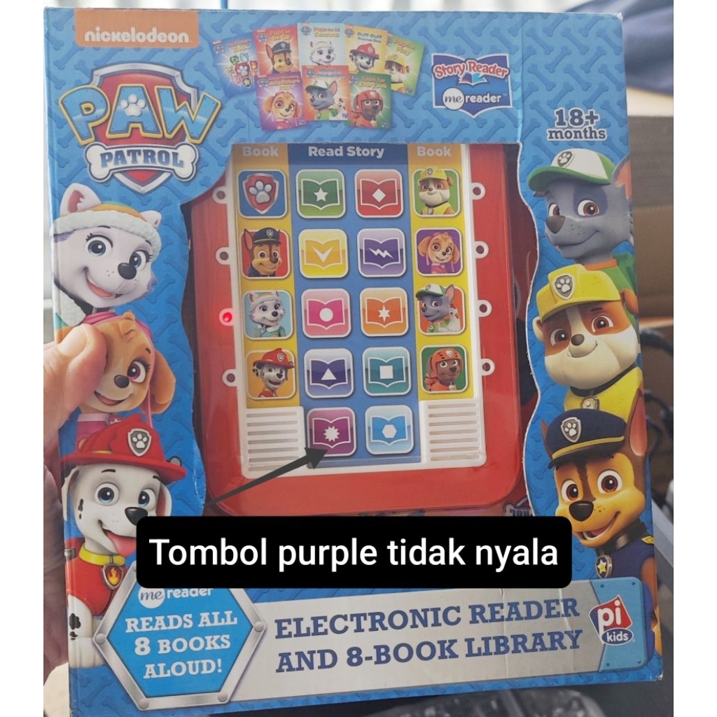 Phoenix International Kids - (Tombol purple tidak nyala) Paw Patrol Me Reader Electronic Reader 8-Bo