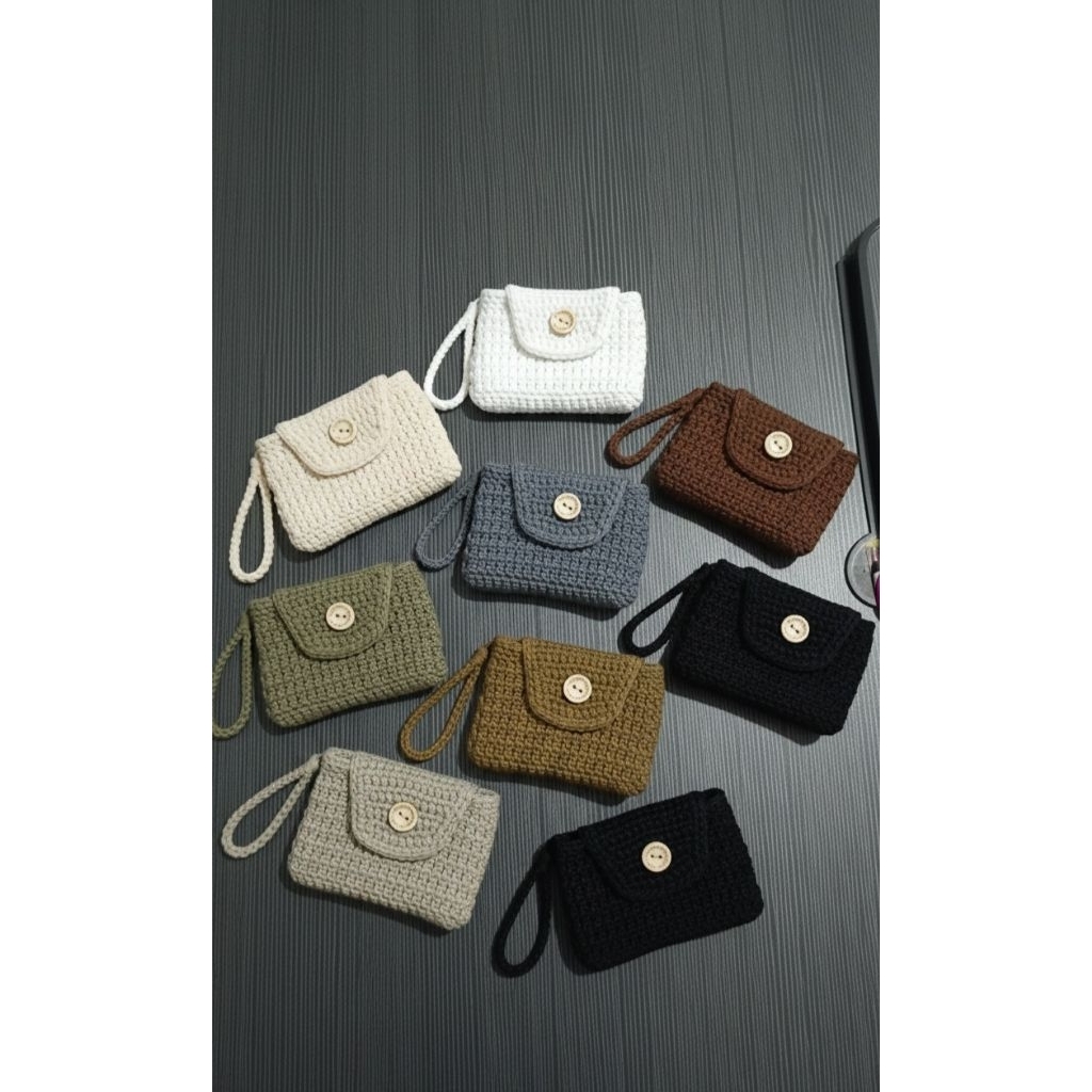 Dompet Kartu Rajut- Dompet mini Rajut Handmade- dompet rajut Handmade