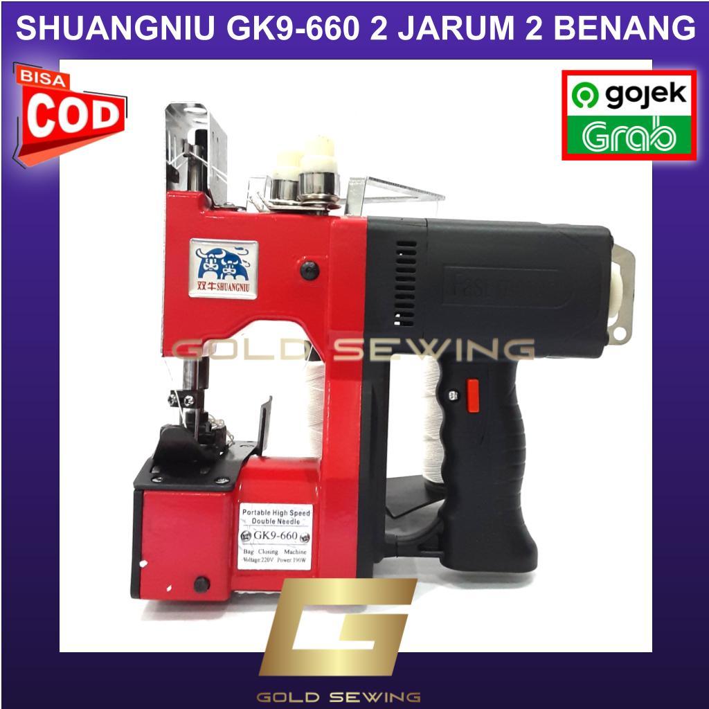 FLYINGMAN GK9 - 660 2 JARUM 2 BENANG MESIN JAHIT KARUNG BERAS GEOTEXTILE PORTABLE BAG CLOSER GK9-660