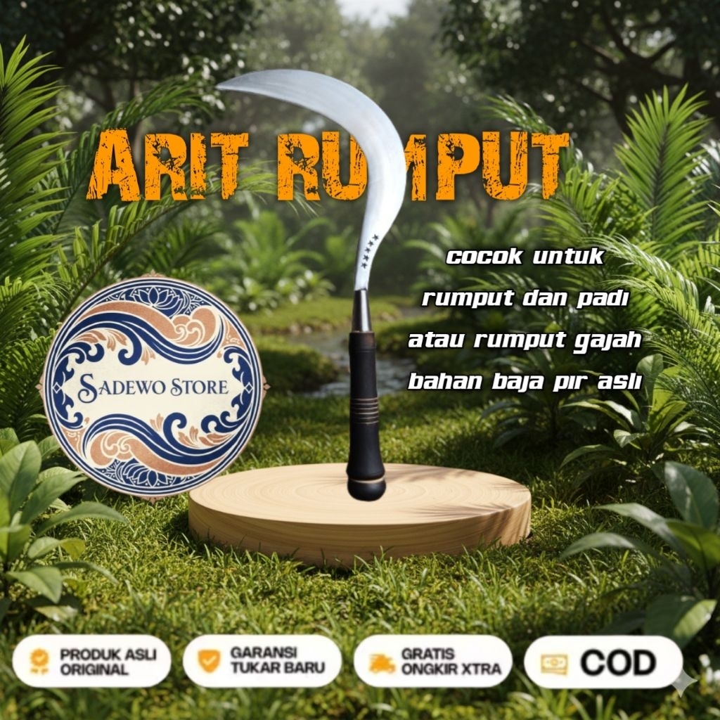 bisa cod arit rumput bahan baja bintang 5