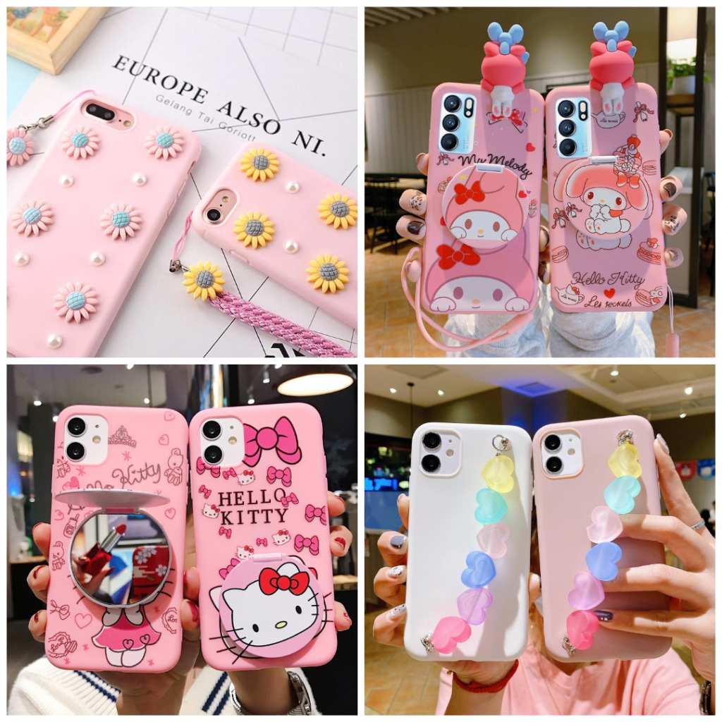 Casing Hp Korean Pink Case Samsung A14 4G A14 5G A20 A20S A21 A21S A22 4G A22 5G