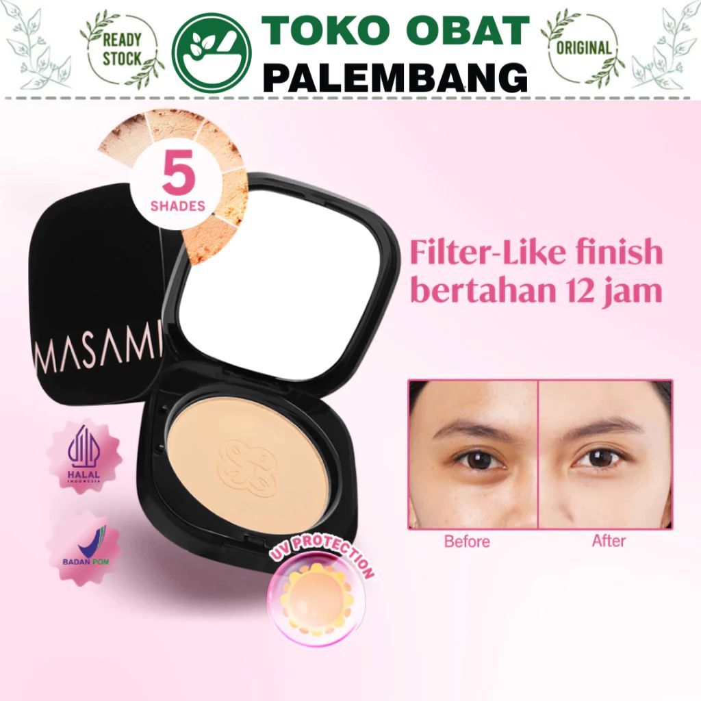 MASAMI FOREVER MATTE BLURRING FOUNDATION POWDER BPOM COMPACT POWDER BEDAK PADAT OIL CONTROL BLUR TWC