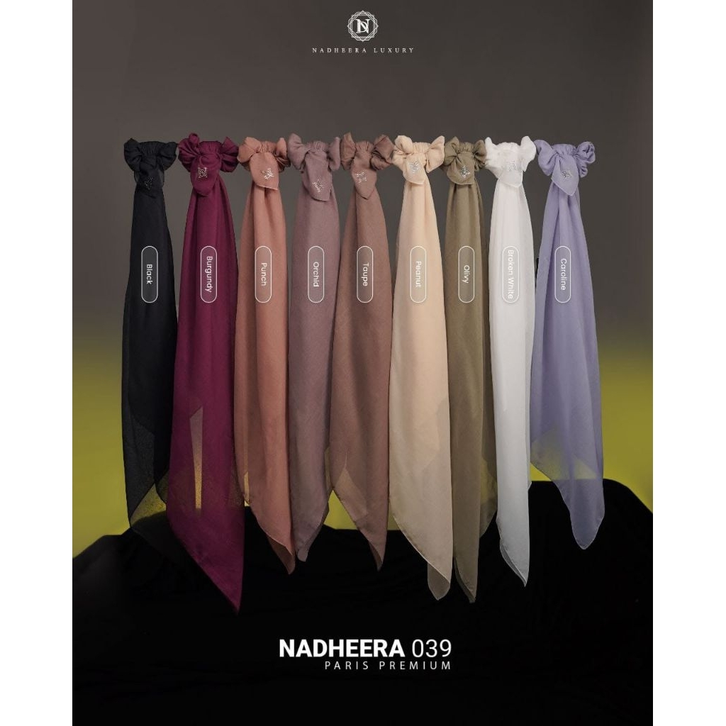 NADHEERA 039 SCARVES HIJAB SEGIEMPAT NADHEERA LUXURY TERBARU