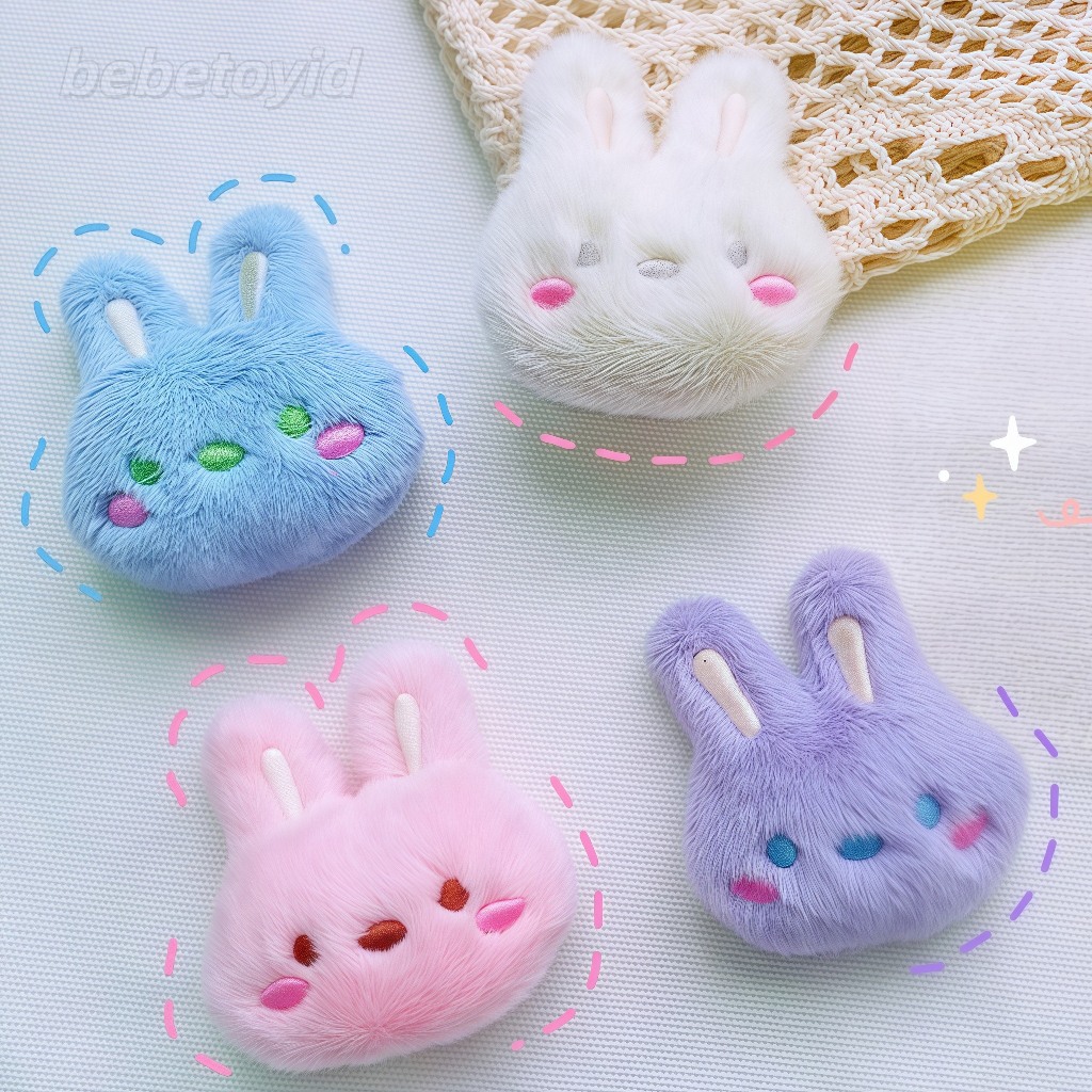 Bros Kepala Kelinci Lucu Mewah/Bros Pakaian Untuk Anak Perempuan/Hiasan Gantungan Boneka Tas/Pin Kel
