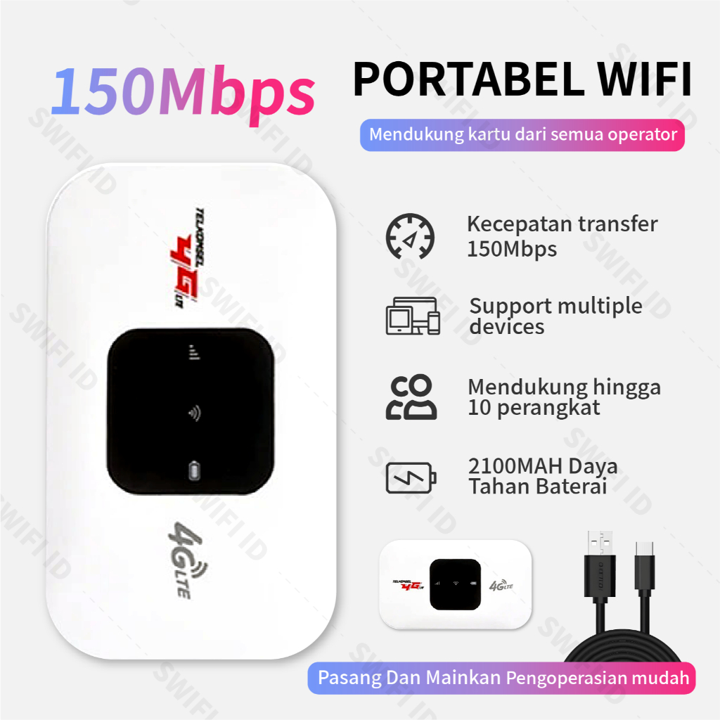 4G Mini Wi-Fi portabel 150MBPS Internet 4G berkecepatan tinggi seluler untuk PC Laptop Ponsel UNLOCK