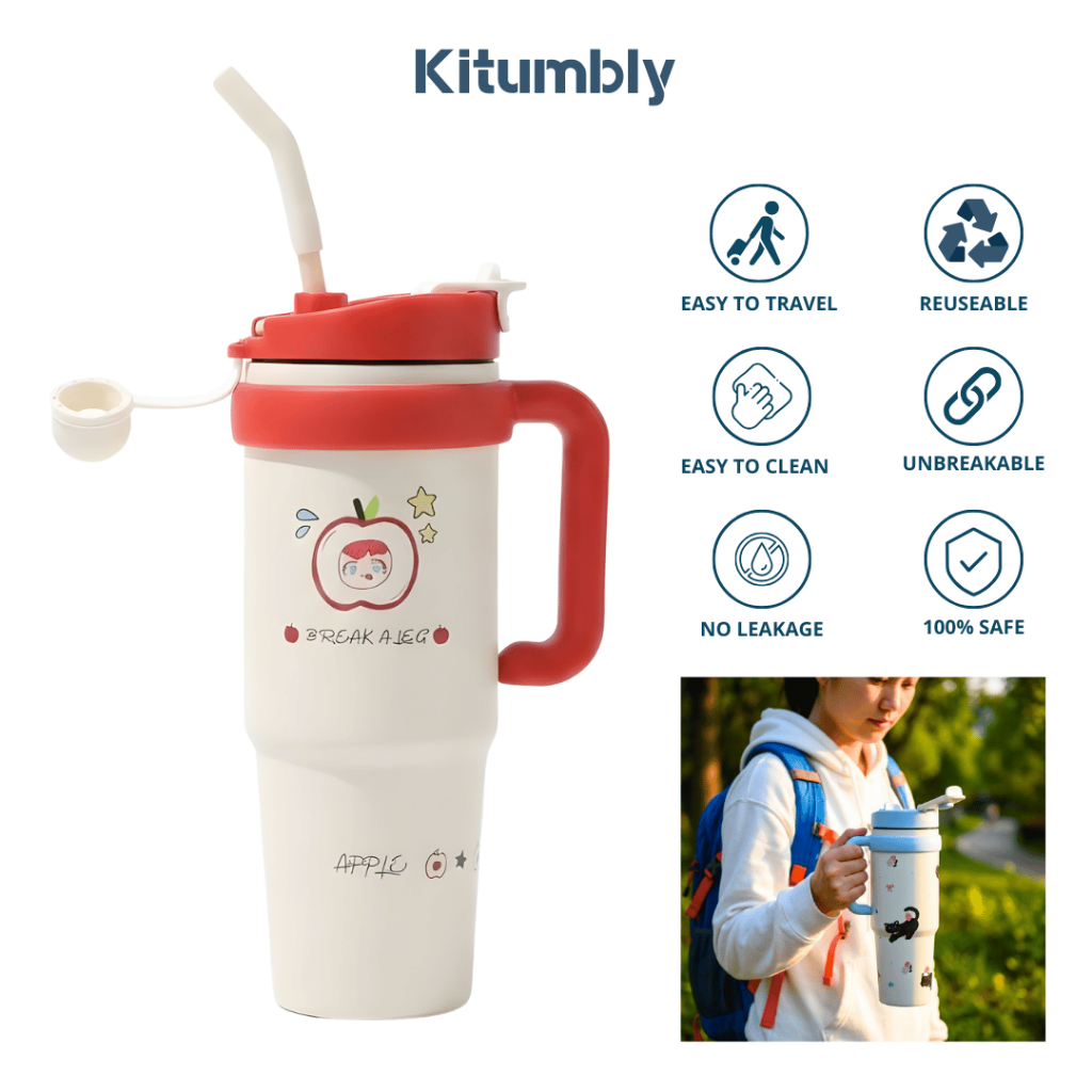 Kitumbly Tumbler Stainless 1 Liter (058) Termos portable panas dingin