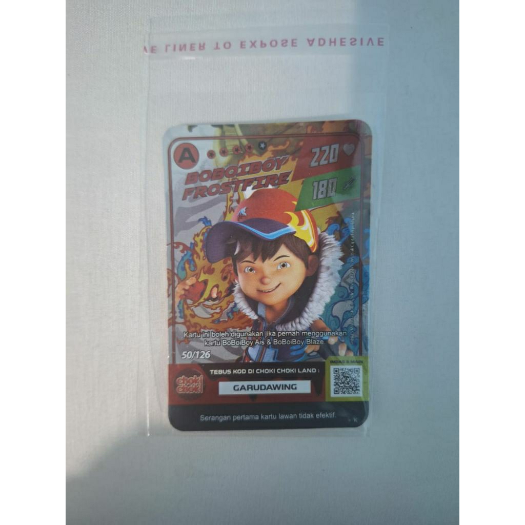 kartu Boboiboy Choki Choki FrostFire
