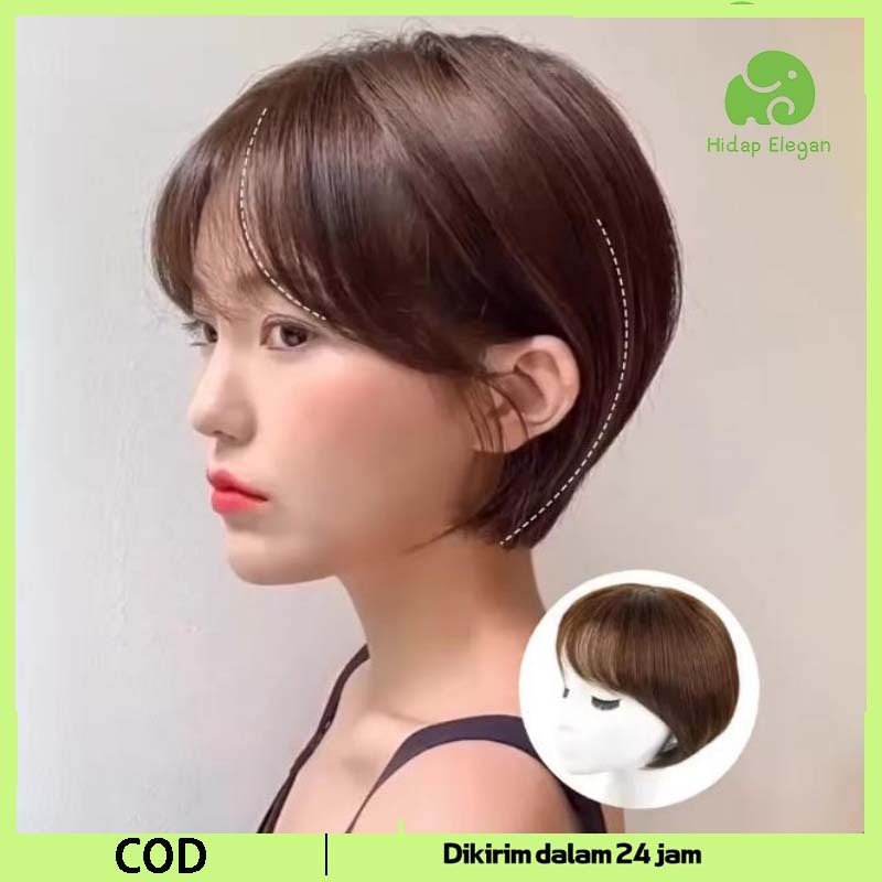 Wig Perempuan Rambut Pendek 1pcs Ringan Dan Bernapas Wig Rambut Pendek Full Kepala Rambut Manusia As