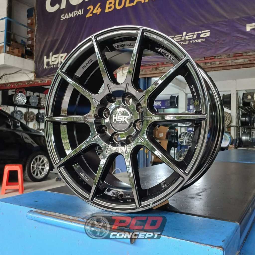 VELG RACING RING 15 HSR RAI S2 HITAM BUAT AVANZA, XENIA, BRIO, AGYA, MIRRAGE, ETIOS