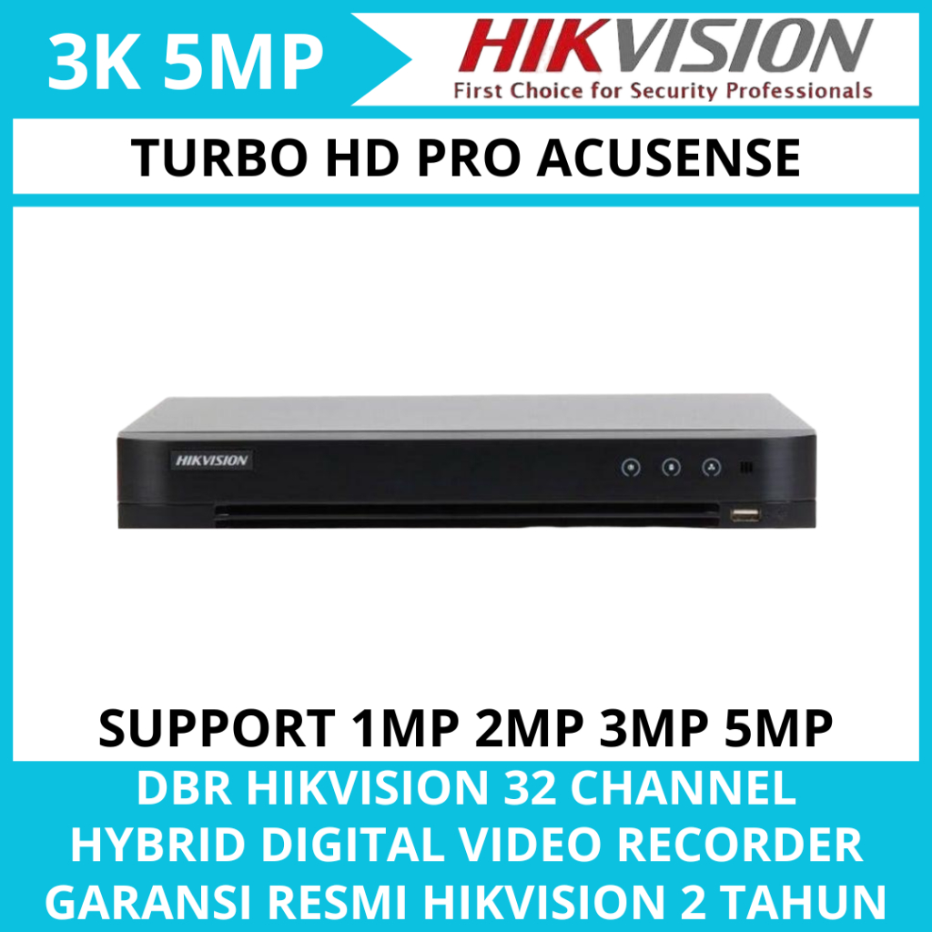 DVR HIKVISION 32 CHANNEL AUDIO SERIES BUAT 32 CAMERA SUPPORT 5MP 4MP 3MP 2MP 1MP