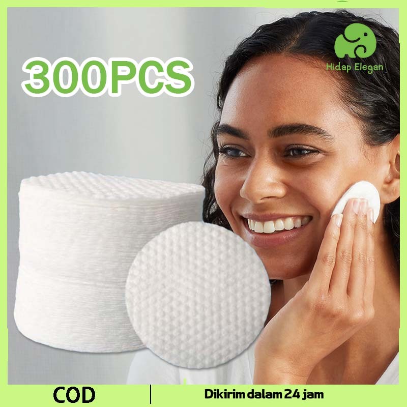Kapas Wajah Pembersih Muka 300pcs Pola Mutiara Kapas Muka Pembersih Wajah Lembut Kapas Wajah Pembers