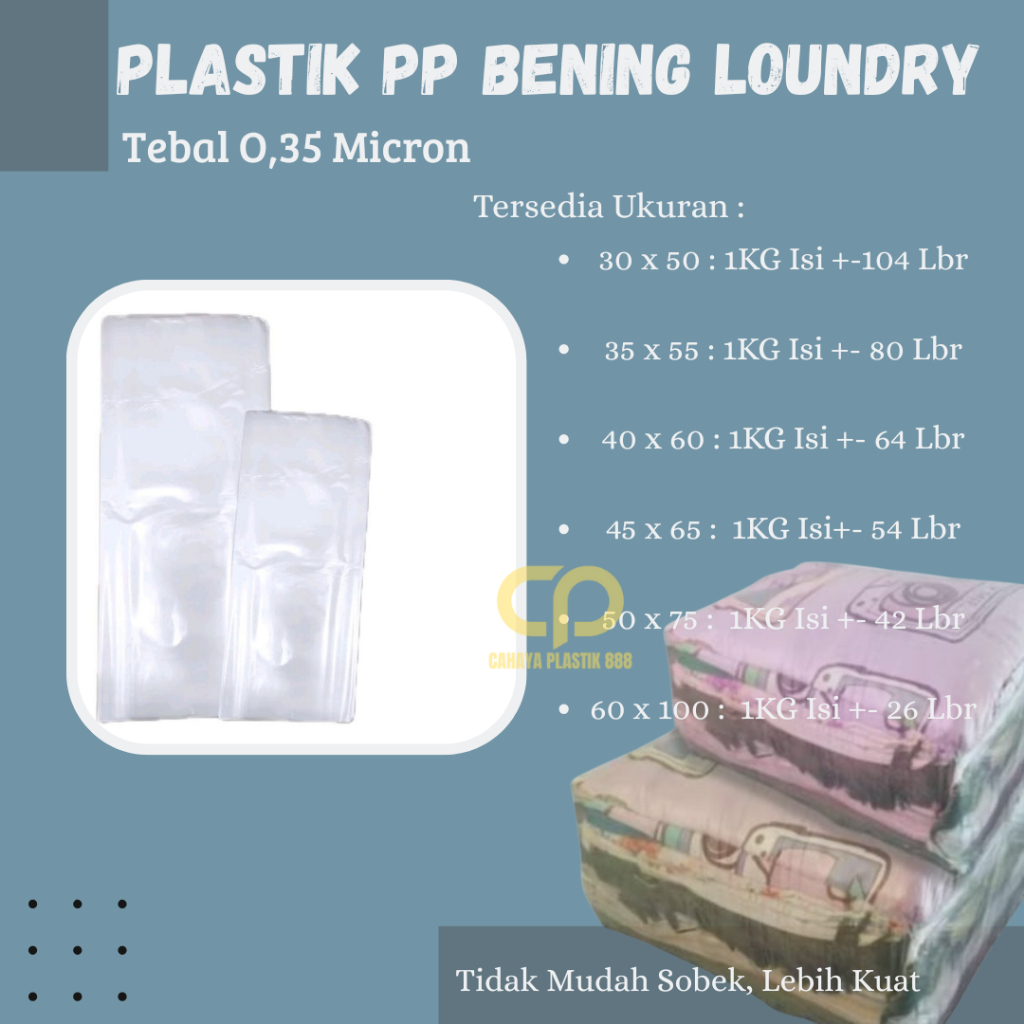 [CP888] 1 KG PLASTIK PACKING / PLASTIK PACKING LAUNDRY / PLASTIK LAUNDRY KILOAN / PLASTIK BUK1ET / P