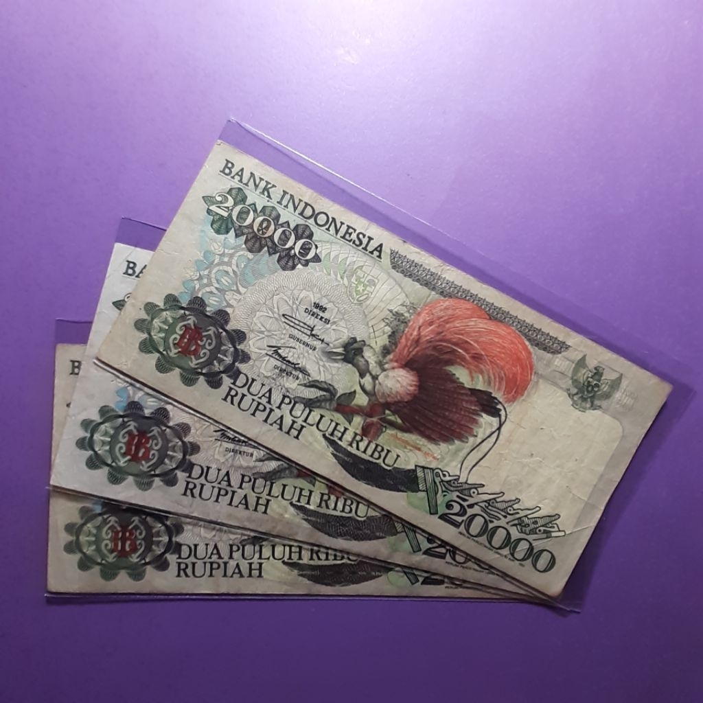 uang kuno 20000 rupiah cendrawasih