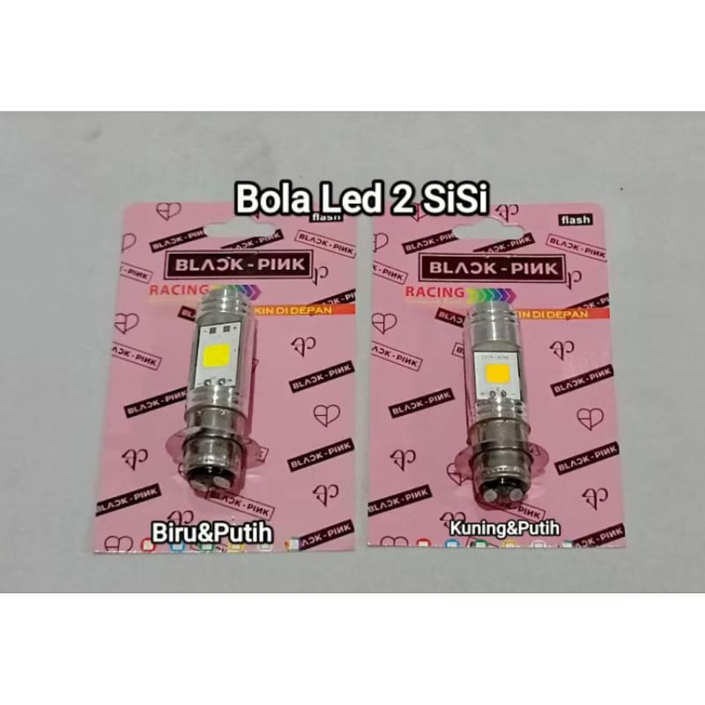 Bohlam led lampu led utama depan 2 led motor bebek dan matic soket H6 led 2 sisi Biru-putih Kuning-p