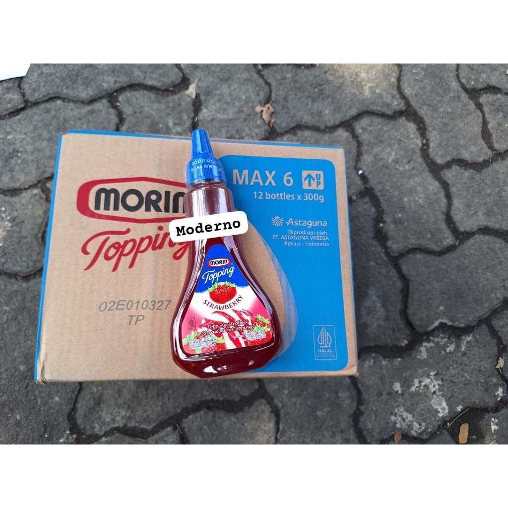 Morin Topping Strawberry 300gr - Morin selai strawberry 300gr PERKARTON 12 BOTOL