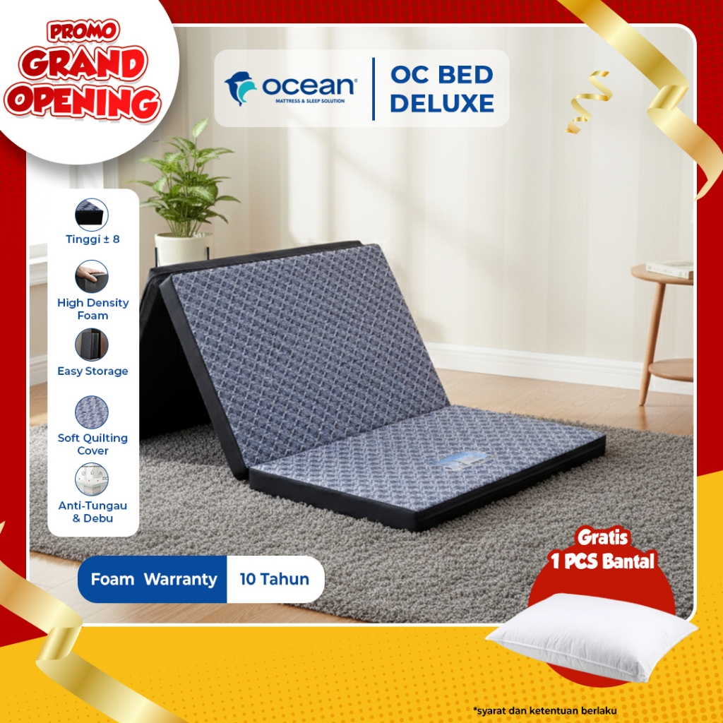 OCEAN SPRINGBED - KASUR LIPAT 3 / KASUR BUSA / KASUR PORTABLE BUSA SUPER OC BED DELUXE