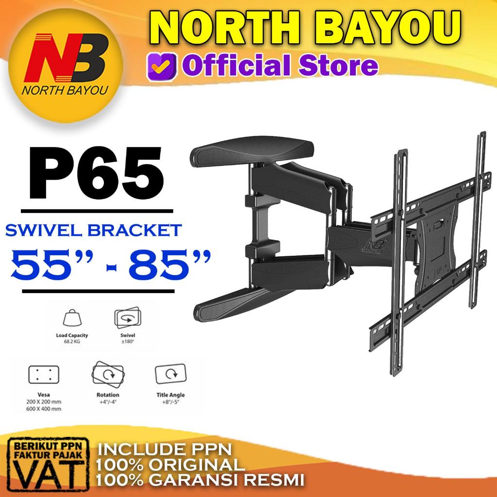Bracket Wall TV Monitor Jumbo (55"-85") North Bayou NBI-P65 Braket Swivel Dinding Monitor Vesa PC Ko