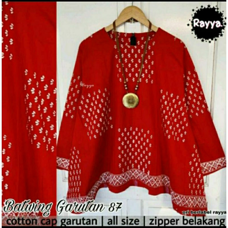 Blus Batwing Garutan Batik Solo Blus Batik Wanita