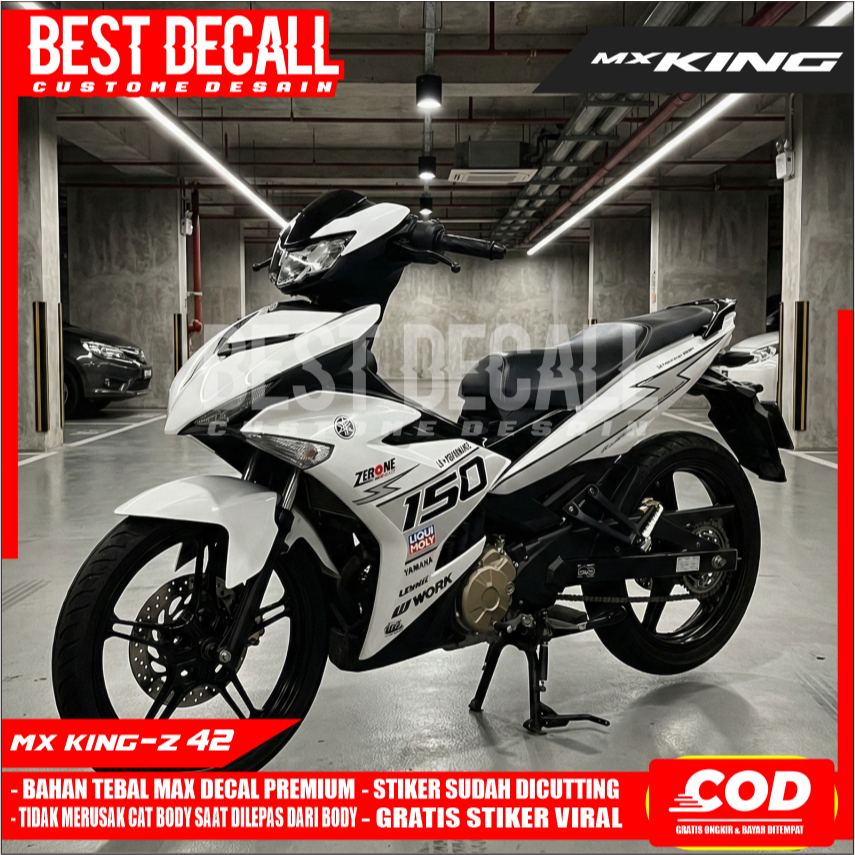 Striping Mx King 150 V2 Transparan Custom Liberty Walk Warna Gray|Abu-abu Bahan Max Decal King-Z 42