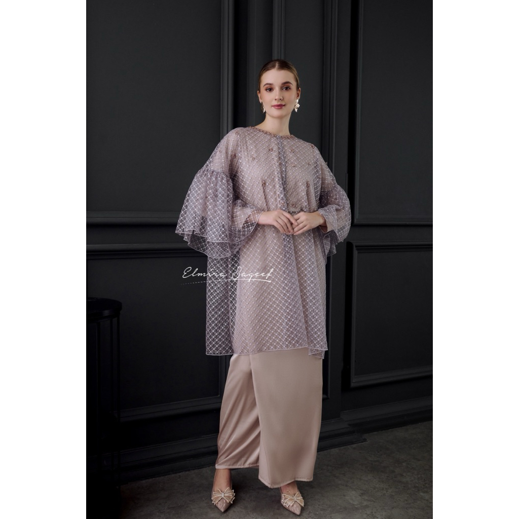 OLANA TUNIC IN MAUVE (TUNIK BRUKAT) | ELMIRA SAGEEF