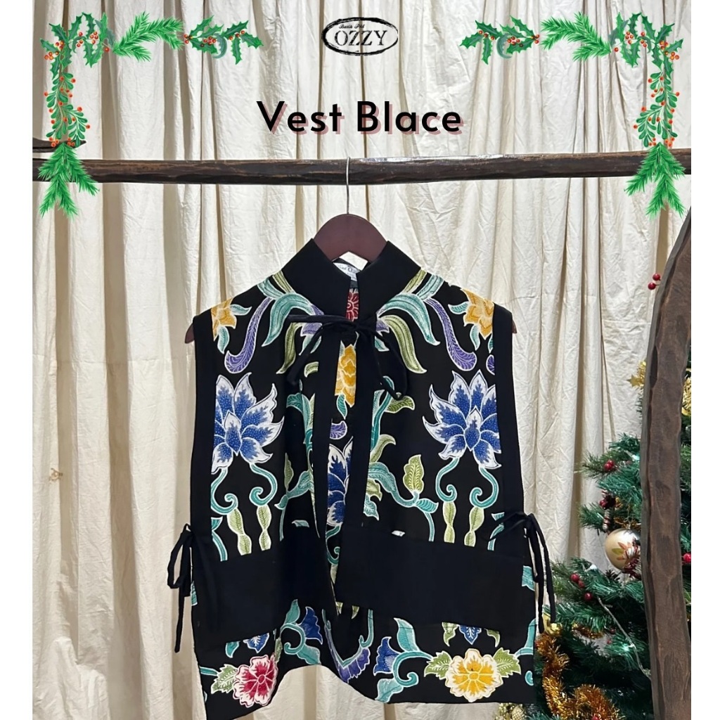 Ozzy Batik Pekalongan Vest Blace