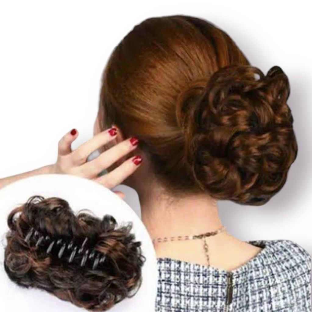 jepit acak/sanggul jepit moderen sanggul rambut palsu