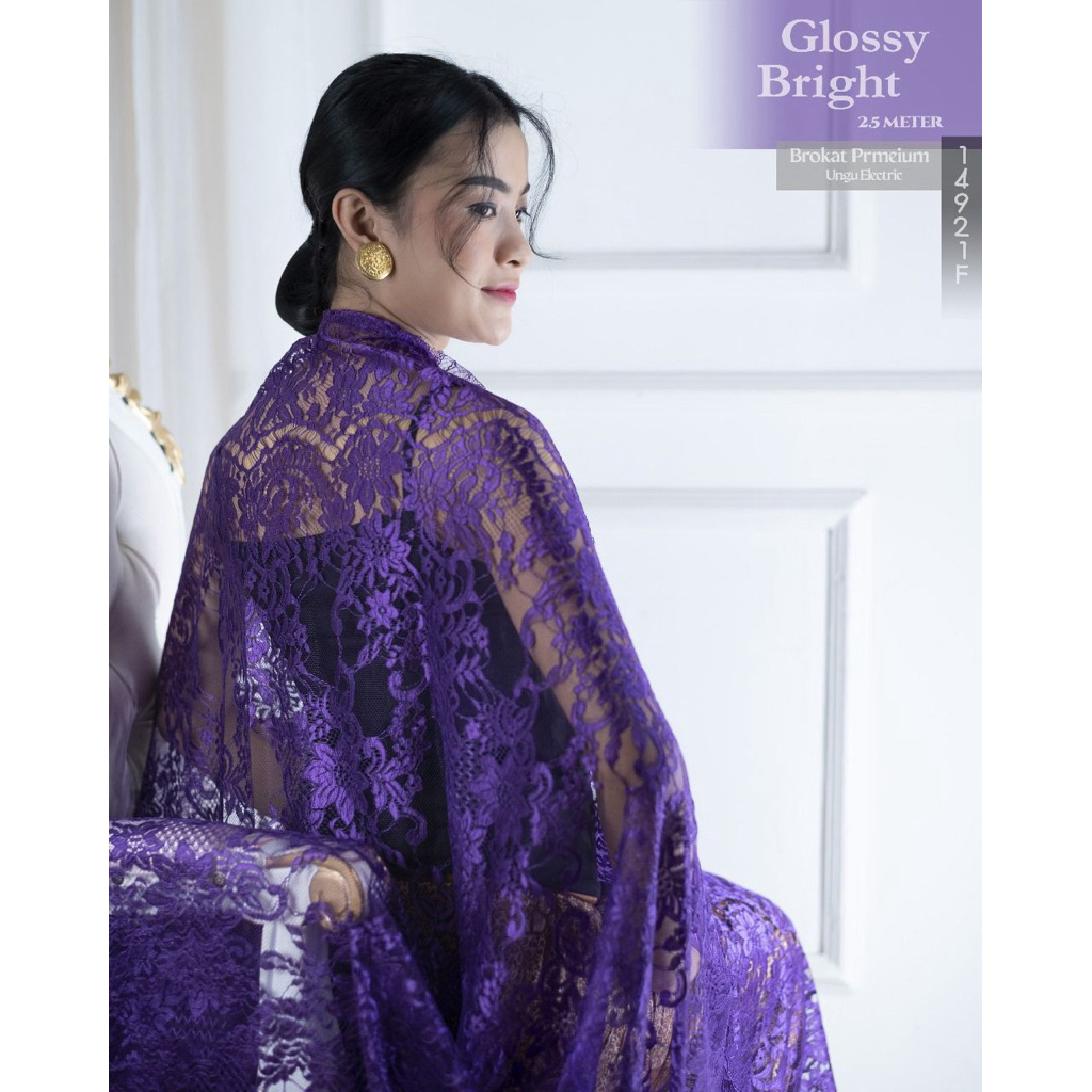 KAIN KEBAYA BROKAT  METALIC LACE GLOSSY