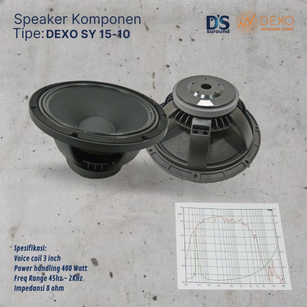 DEXO SPEAKER KOMPONEN DEXO SY 15-10