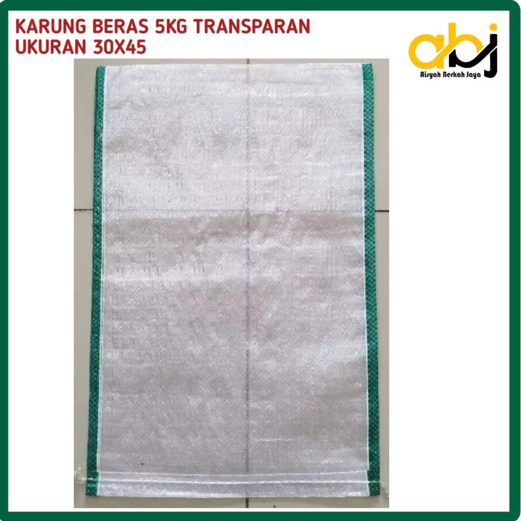 Karung beras 5kg polos Ukuran 30x45