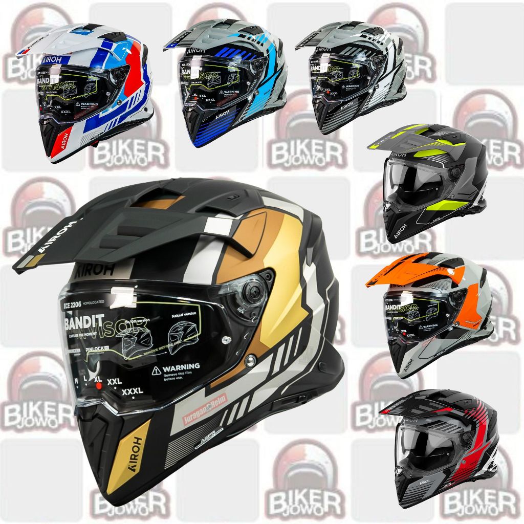 Airoh Bandit Adventure - Helmet Biker Riding Touring Adventure Helm Touring Biker